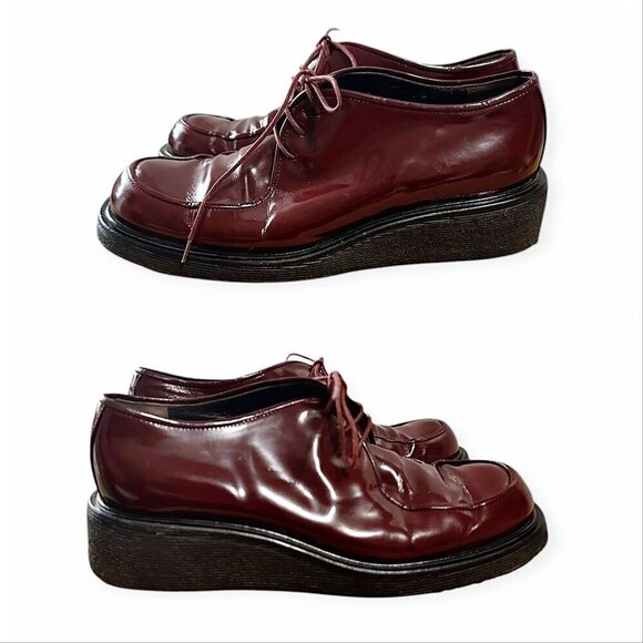 Very Rare Vintage Granello‎ (Prada) Lace Up Wedge Shoes, Size 38EU - Picture 10 of 12